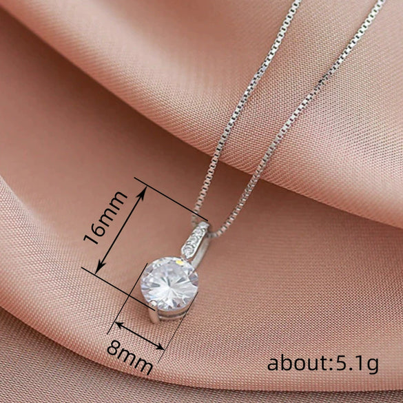 Wholesale Women's Copper Box Chain Necklace With Mixed Gem Inlay And Geometric Design