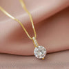 Wholesale Women's Copper Box Chain Necklace With Mixed Gem Inlay And Geometric Design