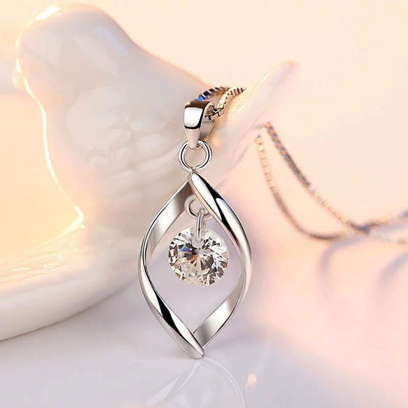 Wholesale Women's Copper Box Chain Necklace With Mixed Gem Inlay And Geometric Design