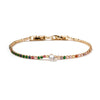 Wholesale Women's Copper Bracelet Inlaid With Zircon Geometric Pattern Electroplated Light Luxury Style