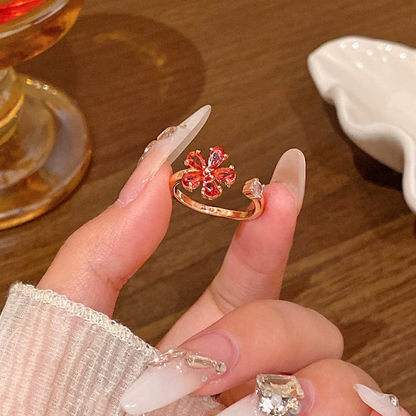 Wholesale Women's Copper Butterfly And Bow Open Ring With Electroplating Processing