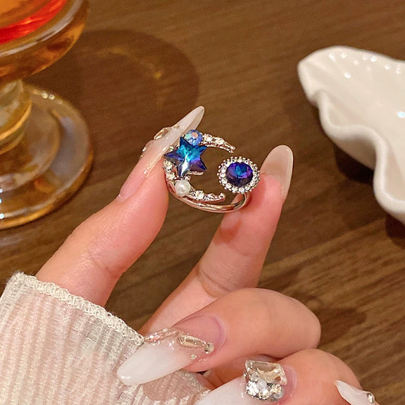 Wholesale Women's Copper Butterfly And Bow Open Ring With Electroplating Processing