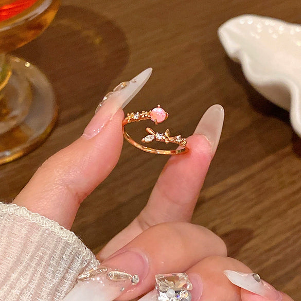 Wholesale Women's Copper Butterfly And Bow Open Ring With Electroplating Processing