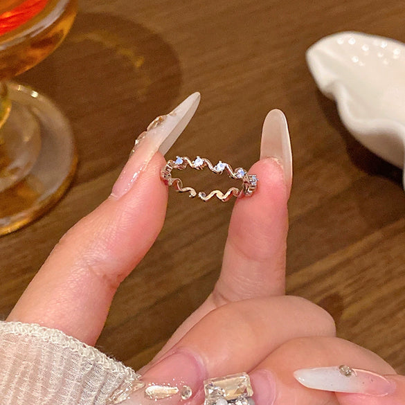 Wholesale Women's Copper Butterfly And Bow Open Ring With Electroplating Processing