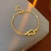 Wholesale Women's Copper Butterfly Animal Zodiac Zirconia Inlayed Bracelet With Light Luxury Niche Cold Wind Personality Joker Temperament
