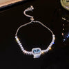 Wholesale Women's Copper Butterfly Animal Zodiac Zirconia Inlayed Bracelet With Light Luxury Niche Cold Wind Personality Joker Temperament