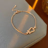 Wholesale Women's Copper Butterfly Animal Zodiac Zirconia Inlayed Bracelet With Light Luxury Niche Cold Wind Personality Joker Temperament