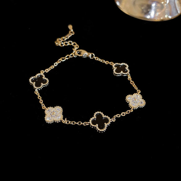 Wholesale Women's Copper Butterfly Animal Zodiac Zirconia Inlayed Bracelet With Light Luxury Niche Cold Wind Personality Joker Temperament