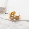 Wholesale Women's Copper Butterfly Cartilage Ear Clip Microinlaid Zircon Geometric Electroplated Fashion Ear Clip
