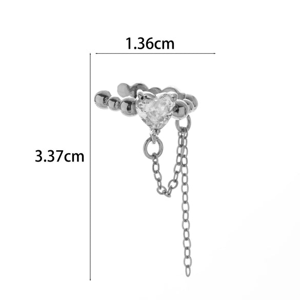 Wholesale Women's Copper Butterfly Cartilage Ear Clip Microinlaid Zircon Geometric Electroplated Fashion Ear Clip