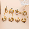 Wholesale Women's Copper Butterfly Cartilage Ear Clip Microinlaid Zircon Geometric Electroplated Fashion Ear Clip