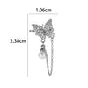 Wholesale Women's Copper Butterfly Cartilage Ear Clip Microinlaid Zircon Geometric Electroplated Fashion Ear Clip
