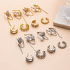 Wholesale Women's Copper Butterfly Cartilage Ear Clip Microinlaid Zircon Geometric Electroplated Fashion Ear Clip