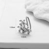 Wholesale Women's Copper Butterfly Cartilage Ear Clip Microinlaid Zircon Geometric Electroplated