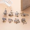 Wholesale Women's Copper Butterfly Cartilage Ear Clip Microinlaid Zircon Geometric Electroplated