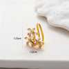Wholesale Women's Copper Butterfly Cartilage Ear Clip Microinlaid Zircon Geometric Electroplated