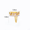 Wholesale Women's Copper Butterfly Cartilage Ear Clip Microinlaid Zircon Geometric Electroplated