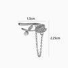 Wholesale Women's Copper Butterfly Cartilage Ear Clip Microinlaid Zircon Geometric Electroplated