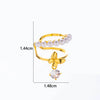Wholesale Women's Copper Butterfly Cartilage Ear Clip Microinlaid Zircon Geometric Electroplating