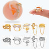 Wholesale Women's Copper Butterfly Cartilage Ear Clip Microinlaid Zircon Geometric Electroplating