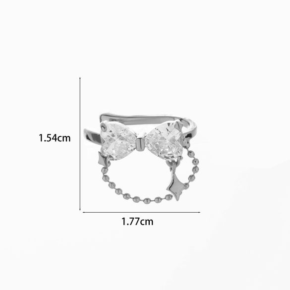 Wholesale Women's Copper Butterfly Cartilage Ear Clip Microinlaid Zircon Geometric Electroplating