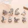 Wholesale Women's Copper Butterfly Cartilage Ear Clip With Microinlaid Zircon And Geometric Pattern Electroplated