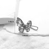 Wholesale Women's Copper Butterfly Cartilage Ear Clip With Microinlaid Zircon And Geometric Pattern Electroplated
