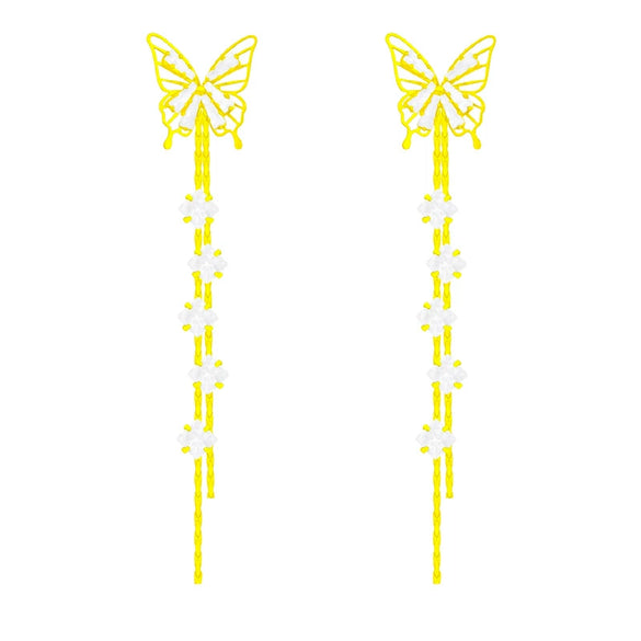 Wholesale Women's Copper Butterfly Earrings Inlaid Zircon Animals Style