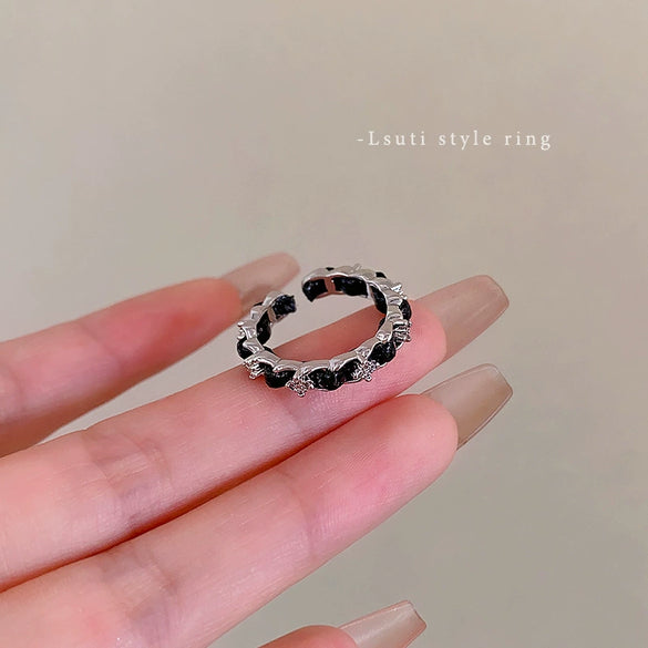 Wholesale Women's Copper Butterfly Opening Ring With Zircon Electroplated Light Luxury Niche Trendy Hand Jewelry