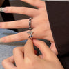Wholesale Women's Copper Butterfly Opening Ring With Zircon Electroplated Light Luxury Niche Trendy Hand Jewelry