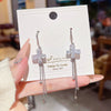 Wholesale Women's Copper Butterfly Zirconia Earrings Little Fresh Animal Style