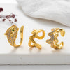 Wholesale Women's Copper Cartilage Ear Clip With Geometric Pattern And Electroplating Process