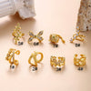 Wholesale Women's Copper Cartilage Ear Clip With Geometric Pattern And Electroplating Process