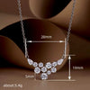 Wholesale Women's Copper Clavicle Necklace With Mixed Gem Inlay And Inlaid Zircon Round Pear And Drop Shaped Geometric Style