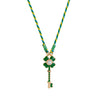 Wholesale Women's Copper Clover Pendant Gold Plated Regular Chain With Geometric Pattern And Electroplating Process