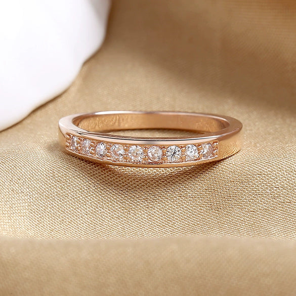 Wholesale Women's Copper Cross Ring With Geometric Pattern And Microinlay Jewelry