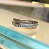 Wholesale Women's Copper Cross Ring With Microinlaid Zircon And Twocolor Electroplating In Geometric Style