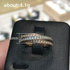 Wholesale Women's Copper Cross Ring With Microinlaid Zircon And Twocolor Electroplating In Geometric Style