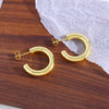 Wholesale Women's Copper Cshaped And Ushape Geometric Exaggerated Style Electroplated Earrings
