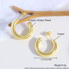 Wholesale Women's Copper Cshaped And Ushape Geometric Exaggerated Style Electroplated Earrings