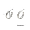 Wholesale Women's Copper Cshaped Geometric Earrings Electroplated Light Luxury Fashion Style