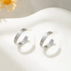Wholesale Women's Copper Cshaped Geometric Earrings Electroplated Light Luxury Fashion Style
