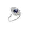 Wholesale Women's Copper Devil's Eye Rotating Ring With Geometric Pattern And Electroplating Treatment Light Luxury Style