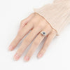 Wholesale Women's Copper Devil's Eye Rotating Ring With Geometric Pattern And Electroplating Treatment Light Luxury Style