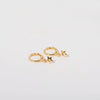 Wholesale Women's Copper Diamond Treatment Star Earrings With Five Pointed Star Design