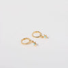 Wholesale Women's Copper Diamond Treatment Star Earrings With Five Pointed Star Design