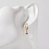 Wholesale Women's Copper Diamond Treatment Star Earrings With Five Pointed Star Design