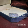 Wholesale Women's Copper Double Row Drop Shaped Geometric Zircon Ring