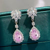 Wholesale Women's Copper Drop Shape Flower Leaf Earrings
