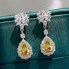 Wholesale Women's Copper Drop Shape Flower Leaf Earrings